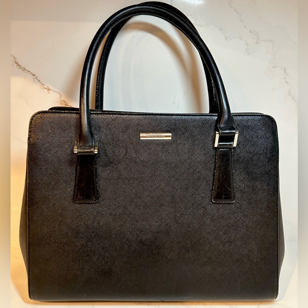 Burberry Black Leather Tote Handbag - Picture 1 of 8